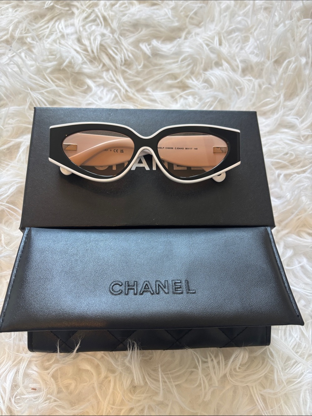CHANEL Black and White Logo Gift Box